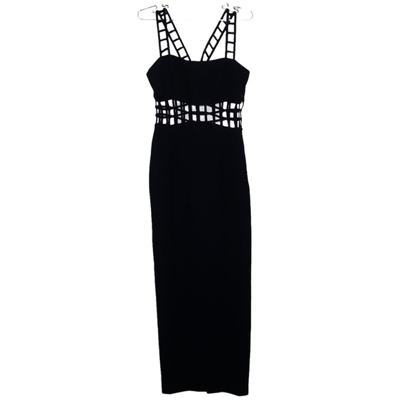 Cache Dresses & Skirts - Caché Vintage 1990s Black Sexy Cut Out 90s Evening Party Dress Size 6